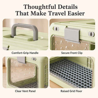 Komavic Collapsible Pet Carrier Foldable Travel Crate