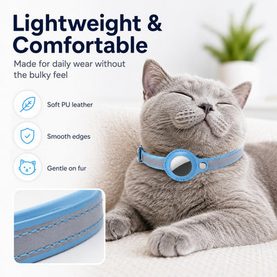 Komavic AirTag Pet Collar Reflective Tracking Holder