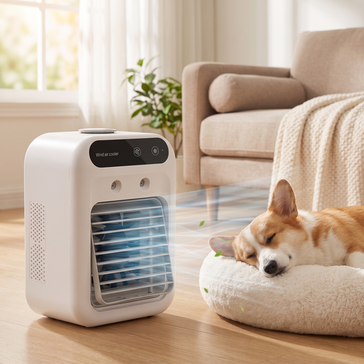 Mini Air Cooler with Dual Mist & 2 Fan Speeds
