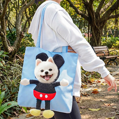 Head-Out Cat Carrier Tote with Safety Leash & Drawstring Opening