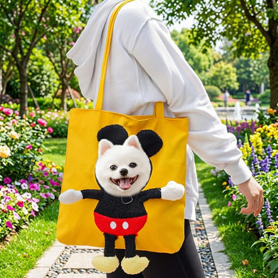 Head-Out Cat Carrier Tote with Safety Leash & Drawstring Opening