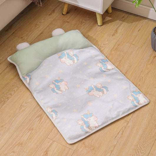 Komavic Cooling Dog Mat with Plush Headrest