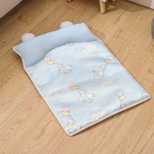 Komavic Cooling Dog Mat with Plush Headrest