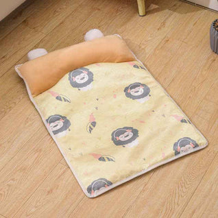 Komavic Cooling Dog Mat with Plush Headrest