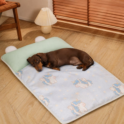 Komavic Cooling Dog Mat with Plush Headrest