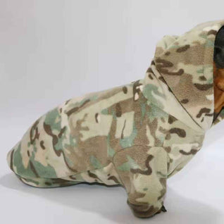 Komavic Camo Fleece Dog Hoodie for Long-Body Breeds