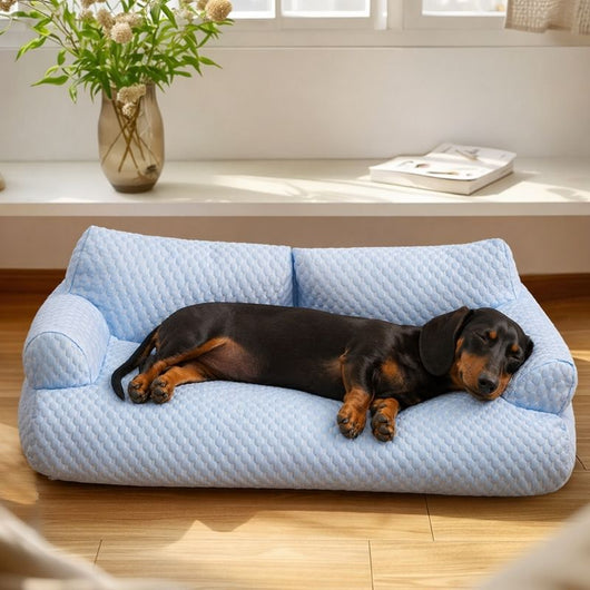 Komavic Cooling Dog Sofa Bed with Raised Bolsters
