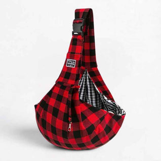 Komavic Plaid Pet Sling Carrier for Small Dogs & Cats