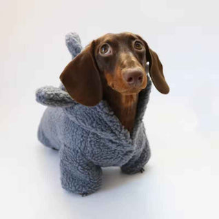 Komavic Plush Shark Dog Hoodie for Long-Body Dogs