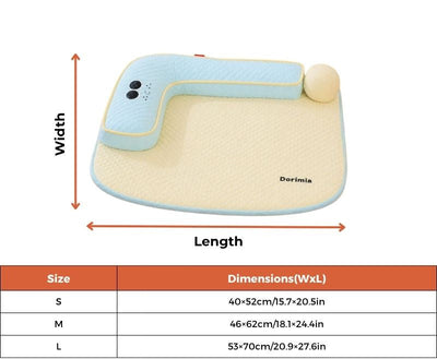 Komavic Cooling Dog Mat with L-Shaped Bolster