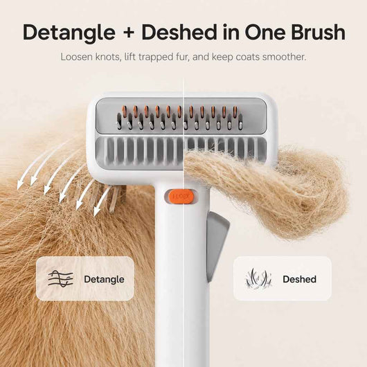 Self-Cleaning Pet Grooming Brush