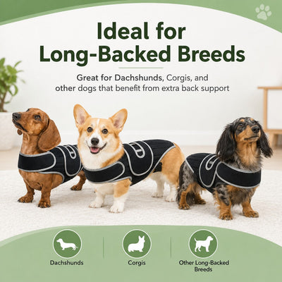 Komavic Dog Back Support Vest Long-Back & Senior Support