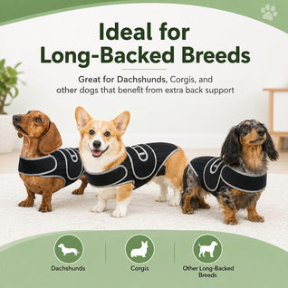 Komavic Dog Back Support Vest Long-Back & Senior Support