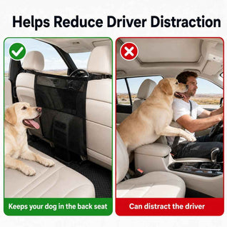 Komavic Dog Car Barrier Mesh with Storage Pocket