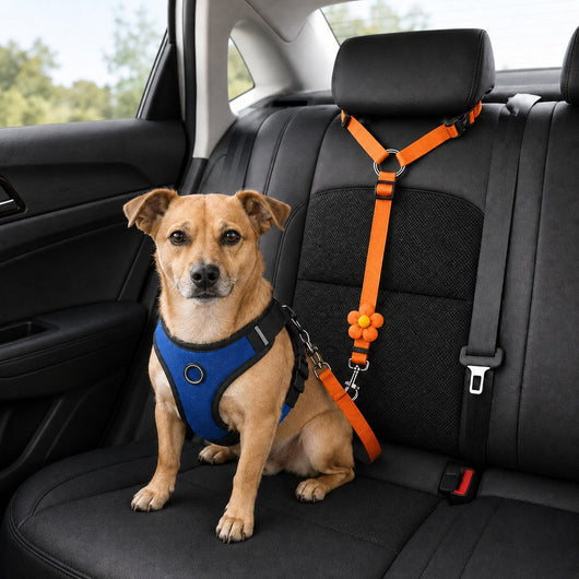 Komavic Adjustable Dog Car Seat Belt Headrest Tether