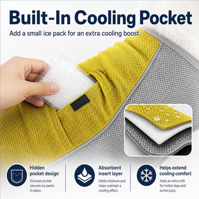 Komavic Dog Cooling Vest Water-Activated Summer Relief