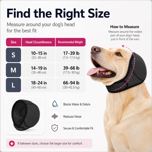 Komavic Dog Ear Cover Swimming & Noise Comfort
