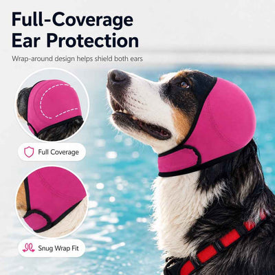 Paws in Awe Dog Ear Cover for Swimming, Bath Time & Loud Noise Comfort - Soft Calming Ear Muff to Help Keep Water & Debris Out