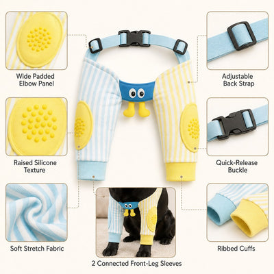 Komavic Dog Elbow Protector Sleeves Padded Floor Protection