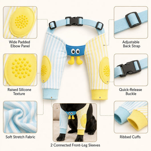 Komavic Dog Elbow Protector Sleeves Padded Floor Protection