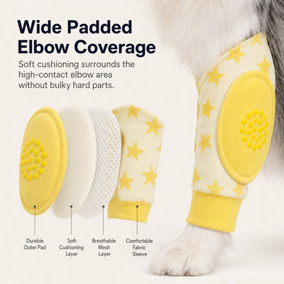Komavic Dog Elbow Protector Sleeves Padded Floor Protection