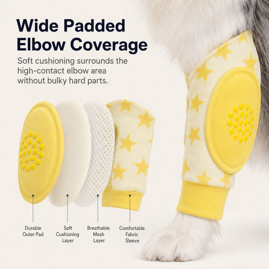 Komavic Dog Elbow Protector Sleeves Padded Floor Protection