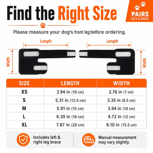 Komavic Dog Front Leg Brace for Weak or Injured Legs - Adjustable Support for Stability, Recovery & Daily Walking Comfort