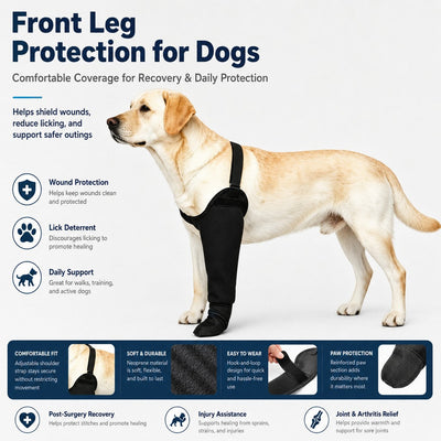 Komavic Dog Front Leg Sleeve Recovery & Lick Protection