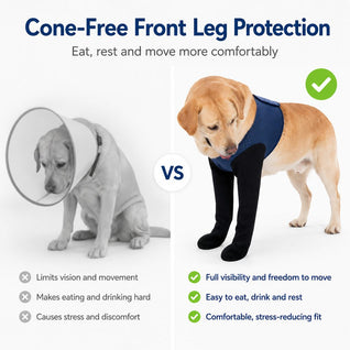 Komavic Dual Front Leg Recovery Sleeves for Dogs