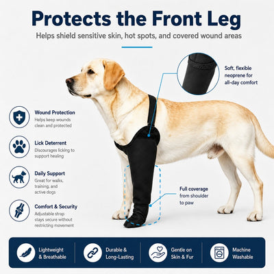 Komavic Dog Front Leg Sleeve Recovery & Lick Protection