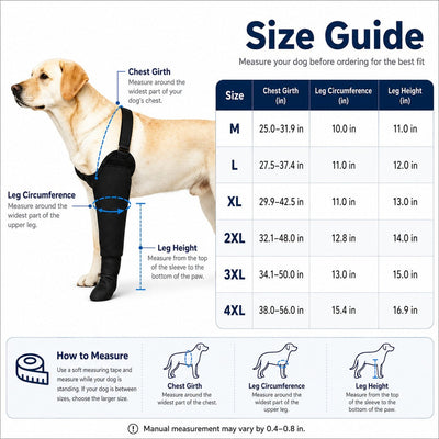 Komavic Dog Front Leg Sleeve Recovery & Lick Protection