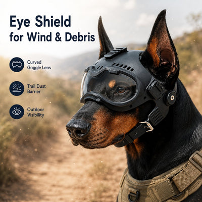 Komavic K9 Dog Helmet with Goggles