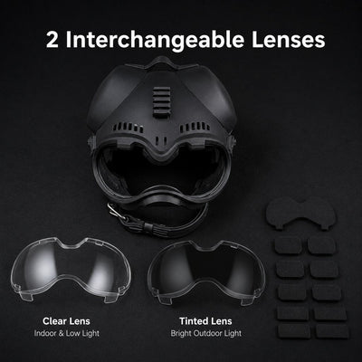 Komavic K9 Dog Helmet with Goggles