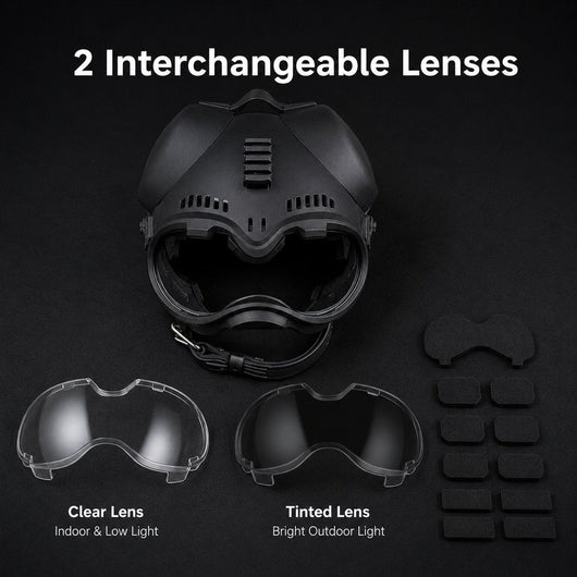 Komavic K9 Dog Helmet with Goggles