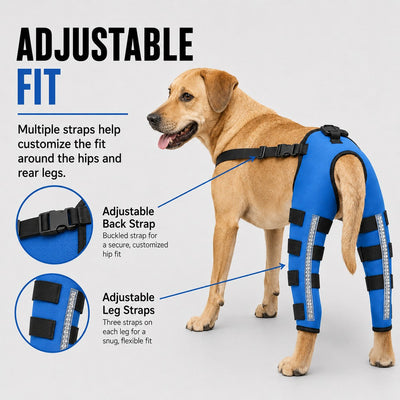 Komavic Reflective Dog Rear Leg Support Brace for Evening Walks