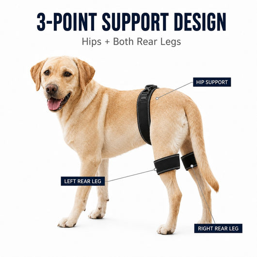 Komavic Dog Hip & Rear Leg Brace Dual Hind-Leg Support