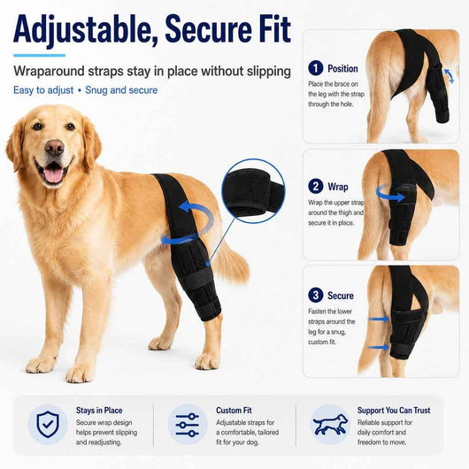 Paws in Awe Adjustable Dog Leg Support Brace for Daily Walks - Support for Weak Front or Hind Legs
