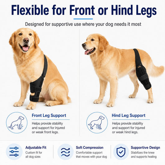 Komavic Dog Leg Support Brace Adjustable Mobility Support
