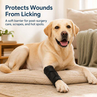 Paws in Awe Dog Leg Recovery Support Brace for Senior Dogs & Post-Surgery Wound Protection - Adjustable Front & Rear Leg Stabilizer