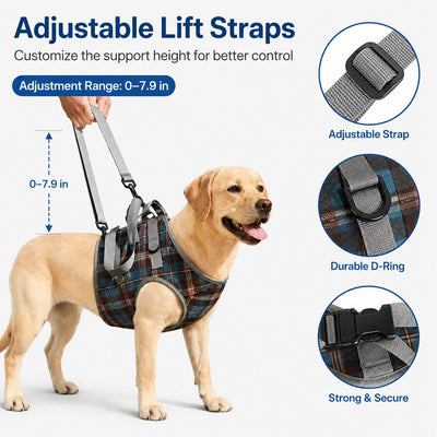Komavic Dog Mobility Harness Front or Rear Lift Support