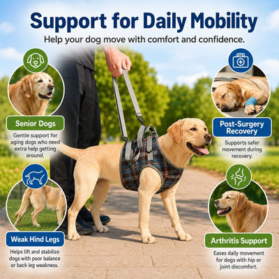 Komavic Dog Mobility Harness Front or Rear Lift Support