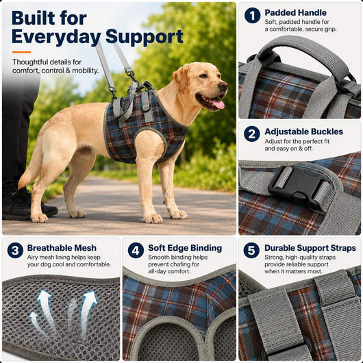 Komavic Dog Mobility Harness Front or Rear Lift Support