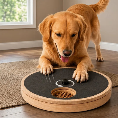 Komavic Interactive Dog Nail Scratch Board with Treat Box