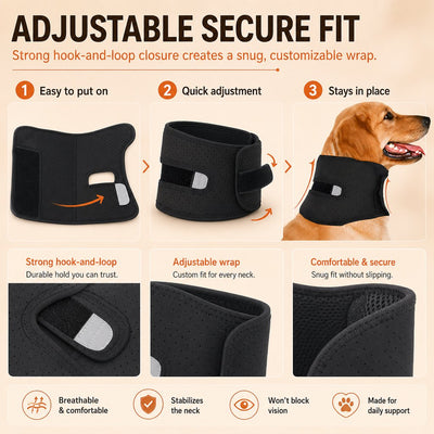 Komavic Dog Neck Brace Adjustable Recovery Support