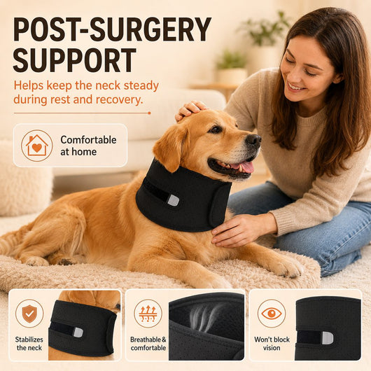 Komavic Dog Neck Brace Adjustable Recovery Support