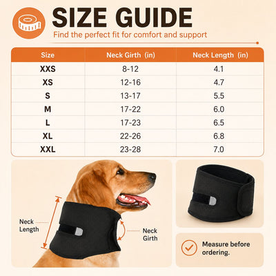 Komavic Dog Neck Brace Adjustable Recovery Support