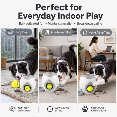 Ball-Activated Dog Puzzle Feeder