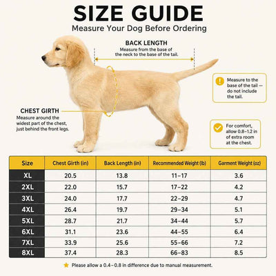 Paws in Awe Full-Body Waterproof Dog Rain Suit for Muddy Walks - Keeps Belly & Legs Cleaner