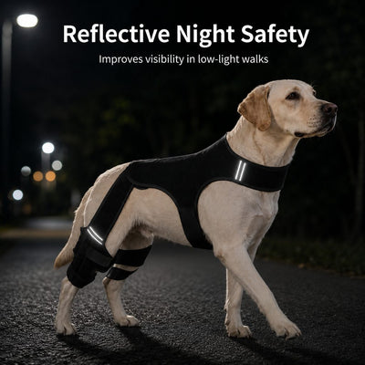 Komavic Dog Rear Leg Support Brace for Hardwood Floors & Recovery Walks