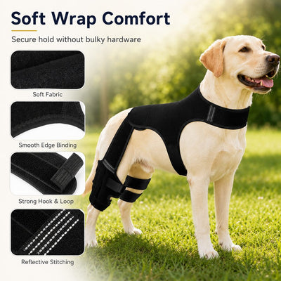 Komavic Dog Rear Leg Support Brace for Hardwood Floors & Recovery Walks